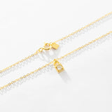 925 Silver Key Locker Pendant Necklace Delicate Spring Wedding Jewelry
