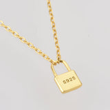 925 Sterling Silver Key Pendant Locker Long Chain Small Tiny Fine Jewelry