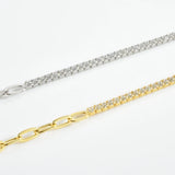 925 Silver Clear Tennis Paperclip Bracelet Chain Women