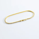925 Sterling Silver 2mmTennis Chain Bracelet Women Wedding Jewelry