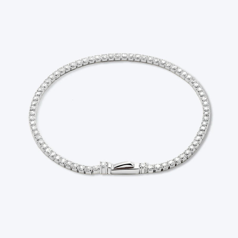 925 Sterling Silver 2mmTennis Chain Bracelet Women Wedding Jewelry