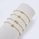 925 Silver Letter A Initial Alphabet Bracelet Adjustable Name Jewelry