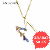925 Silver A Initial Long Chain Choker Necklace Jewelry Gift