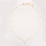 925 Silver Pendant Zircon CZ Chain Necklace Women Jewelry