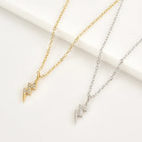 925 Silver Pendant Zircon CZ Chain Necklace Women Jewelry