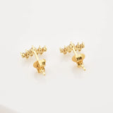 925 Silver Zircon Stud Earring Piercing Jewelry