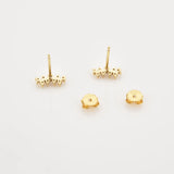 925 Silver Zircon Stud Earring Piercing Jewelry