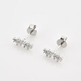 925 Silver Zircon Stud Earring Piercing Jewelry