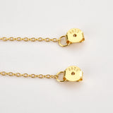 925 Silver Long Chain Stud Earring Line Piercing European Jewelry