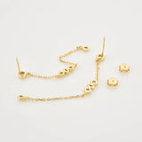 925 Silver Long Chain Earrings VERTICE Crystal Piercing Women Jewelry