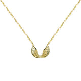 925 Sterling Silver Long Chain Necklace with Wing Pendant