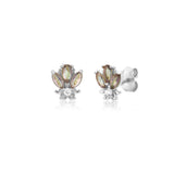 925 Silver Bees Stud Earring Rock Punk Zircon Animal