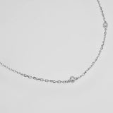 925 Silver Zircon Choker Necklace Crystal Wedding Jewelry