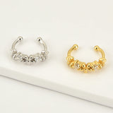 925 Silver Openwork Earcuff Rock Punk Earring No Piercing Clips Jewelry