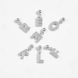 925 Silver Letter A-Z Pendant Charm Beads for Necklace Making