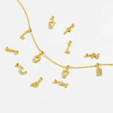 925 Silver Letter A-Z Pendant Charm Beads for Necklace Making