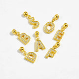 925 Silver Letter A-Z Pendant Charm Beads for Necklace Making