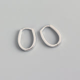 925 Silver Ovals Hoops Circle Piercing Party Jewelry