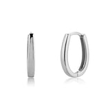 925 Silver Ovals Hoops Circle Piercing Party Jewelry