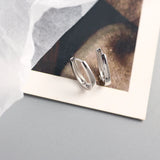 925 Silver Ovals Hoops Circle Piercing Party Jewelry