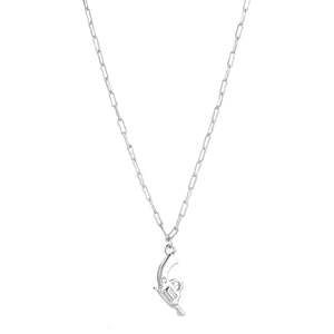 925 Silver Gun Pendant Necklace European Jewelry