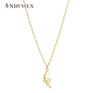 925 Silver Gun Pendant Necklace European Jewelry