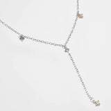 925 Silver Sage Fox Zircon CZ Chain Choker Necklace Wedding Jewelry