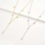 925 Silver Sage Fox Zircon CZ Chain Choker Necklace Wedding Jewelry