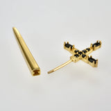 925 Silver Slay Gagger Single Long Earring Women CZ Jewelry