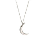 925 Silver Moon Pendant Chain Necklace Rock Punk Women