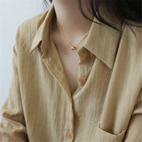 925 Sterling Silver Locker Chain Necklace Three Circle Choker