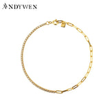 925 Silver Geometric Chains Bracelet Zircon Rock Punk Horoscope European Party
