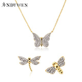 925 Silver Dragonfly Bee Butterfly Pendant Choker Necklace