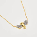 925 Silver Dragonfly Bee Butterfly Pendant Choker Necklace