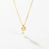 925 Silver Key Pendant Necklace Long Chain Crystal Jewels