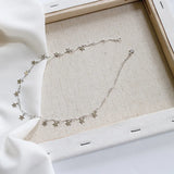 925 Silver Star Charm Pendant Choker Necklace for Women