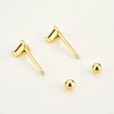 925 Silver Summer Triangle Stud Earring Piercing Women Jewelry