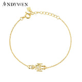 925 Silver Future Robot Charm Bracelet Zircon CZ Animal Women Jewelry