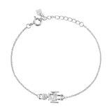 925 Silver Future Robot Charm Bracelet Zircon CZ Animal Women Jewelry