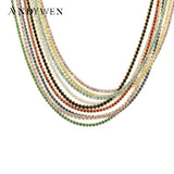 925 Silver Zircon Tennis Charm Choker Necklace Rock Punk Fine Jewelry