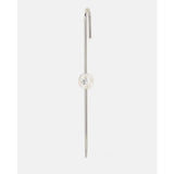 925 Silver Thread Ear Pin Cuff Earring Crystal CZ Jewelry