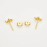 925 Silver Queen Stud Earrings Colorful Wedding Party Punk