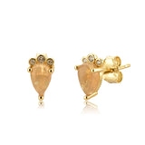 925 Silver Three Ovals Queen Stud Earring Punk Party Jewelry