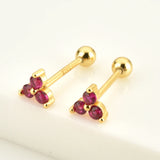 925 Silver Zircon Charm Stud Earring for Women