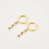925 Silver Zircon Charm Drop Earring Punk Wedding Crystal Jewelry