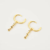 925 Silver Zircon Charm Drop Earring Punk Wedding Crystal Jewelry