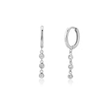 925 Silver Zircon Charm Drop Earring Punk Wedding Crystal Jewelry