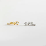 925 Silver Tiny Clear Stud Earring Women Wedding Small Classic Fine