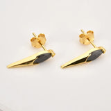925 Silver Zircon Spike Stud Earring Women Jewelry Wedding