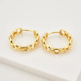 925 Silver Wedding Circle Hoop Earrings